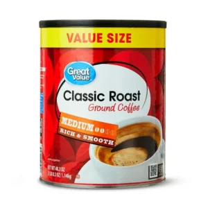 Great Value Classic Medium Roast Ground Coffee, Naturally Caffeinated, 40.3 oz
