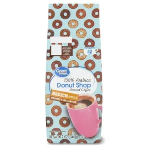 Great Value Donut Shop, 100% Arabica, Medium Roast, Ground Coffee, 12 oz
